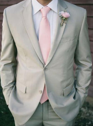 Package Combo Grey and Pink Suit Including Shirt and Tie