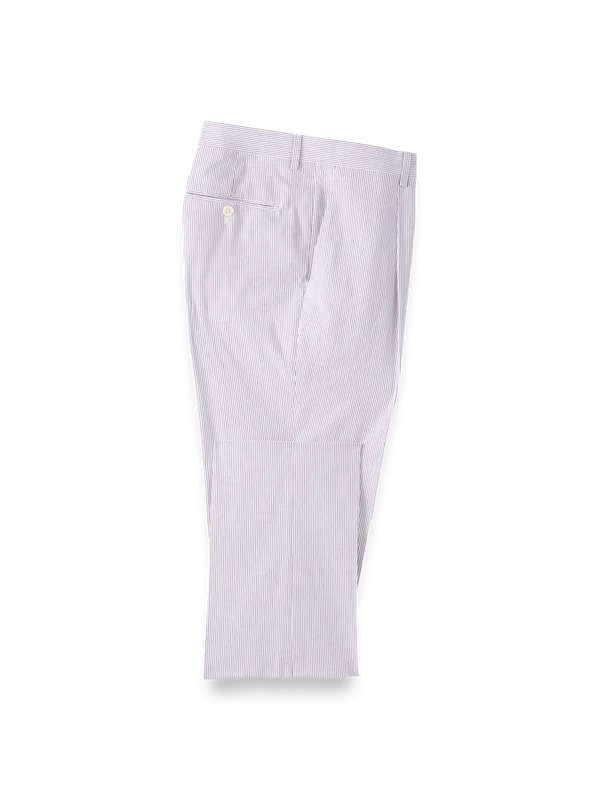 Mens Lavender Seersucker Suit Blazer  Pants Cotton Fabric - Summer Fabric in Purple color