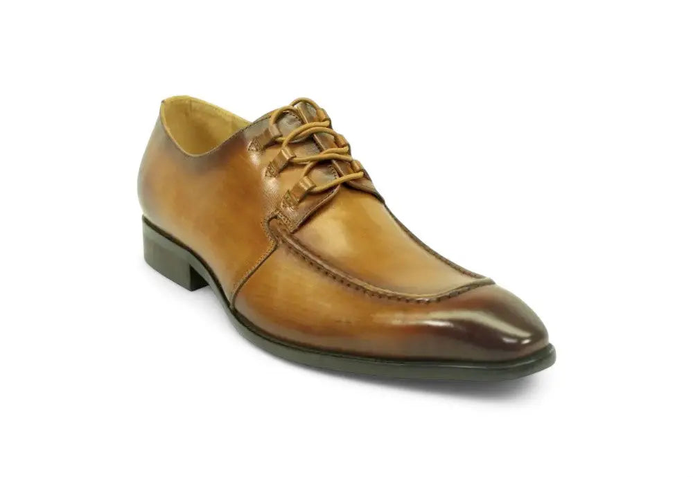 Patina Finish Calfskin Lace-up Shoe Carrucci