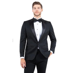 Peak Lapel Tuxedo Separates Coat, Black by ZeGarie - Men's Tuxedo USA