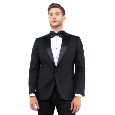 Peak Lapel Tuxedo Separates Coat, Black by ZeGarie - Men's Tuxedo USA