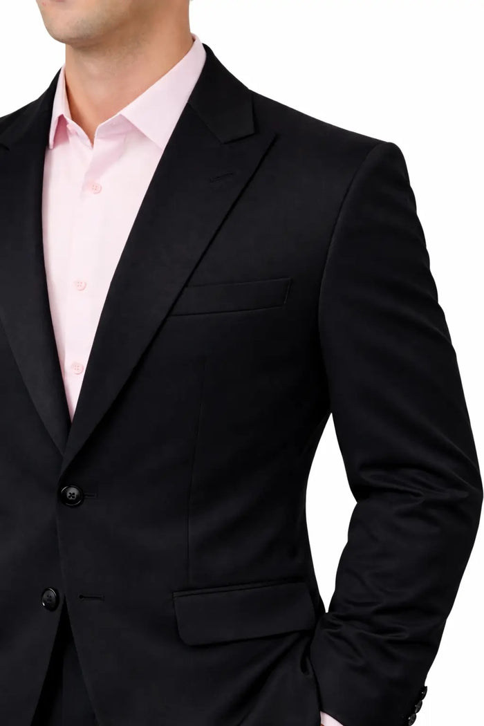 Unisex Black Blazer – Modern Formal Jacket for Office Business and Special Events