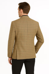 mens-tan-plaid-blazer-windowpane-checkered-taupe-colar-with-conservative-burgunsih-pattern-mix-perfect-for-business