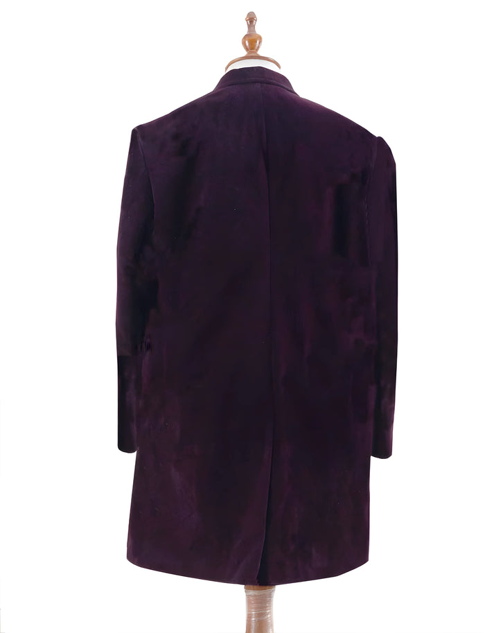Men’s Burgundy Velvet Smoking Jacket – Peter Capaldi Inspired Formal Blazer