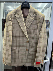 mens-tan-plaid-blazer-windowpane-checkered-taupe-colar-with-conservative-burgunsih-pattern-mix-perfect-for-business