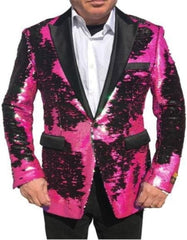 Mens White and Gold Reversible Sequin Prom and Wedding Blazer - Men's Tuxedo USA