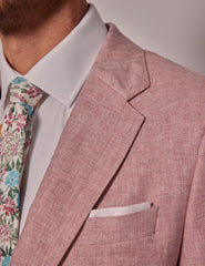 Mens Linen Suit For Beach Wedding - Summer  Suit in Pink - Men's Tuxedo USA