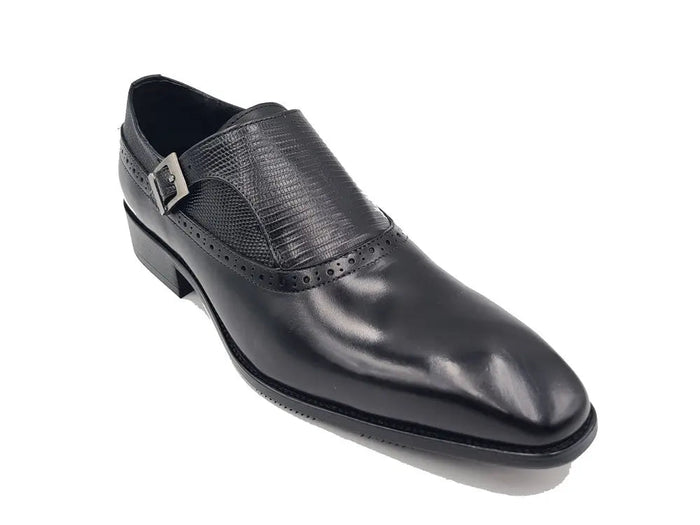 Carrucci Plain Toe Single Monk Loafer