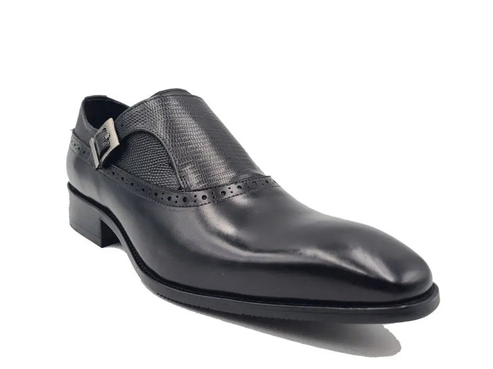 Carrucci Plain Toe Single Monk Loafer