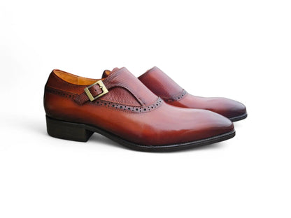 Plain Toe Single Monk Loafer Carrucci