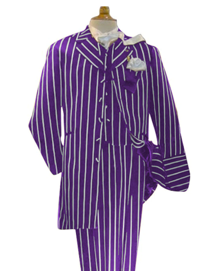 Purple and White Pinstripe Zoot Suit - Gangster 1920s Pinstripe Suit - Mens  Fashion Suit - Men's Tuxedo USA