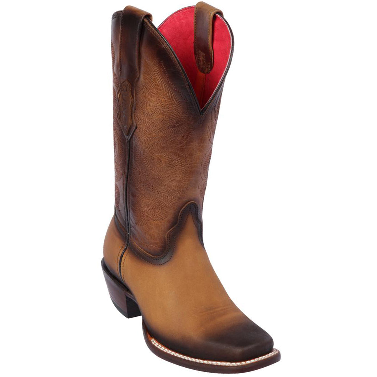 Quincy Honey Burnished Women's Square Toe Boots