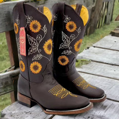 womens-sunflower-cowboy-boots