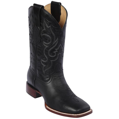 Black square toe cowboy boot