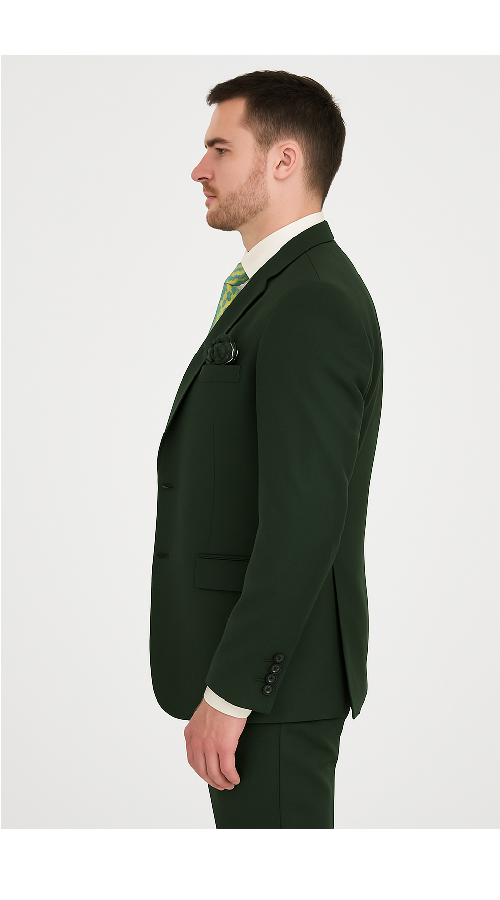 Rossi Man ELI RM117 ƒ?? Classic 3-Piece Menƒ??s Suit in Hunter Green