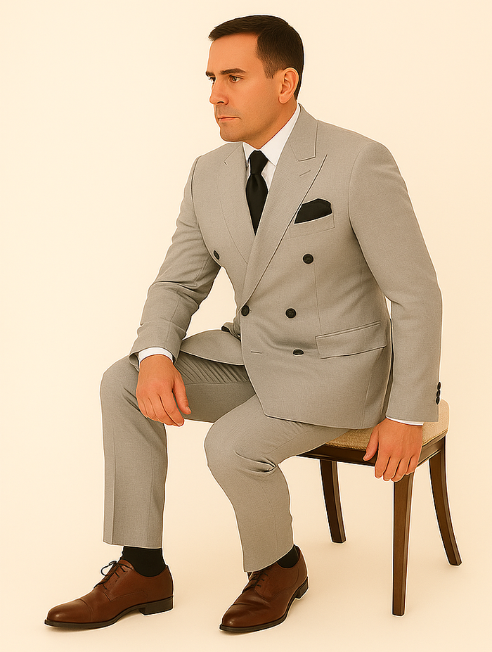 Rossi Man ARTHUR RM2305 Double-Breasted Suit ?? Elegant Formalwear for Men