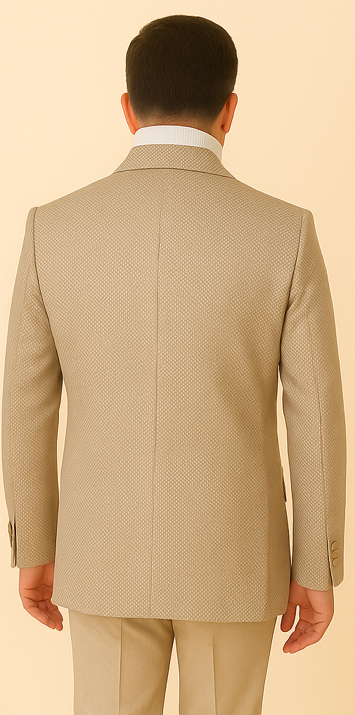 Rossi Man DUKE RM1766 Slim Fit 3-Piece Suit for Men Modern Cream Off-White Formalwear