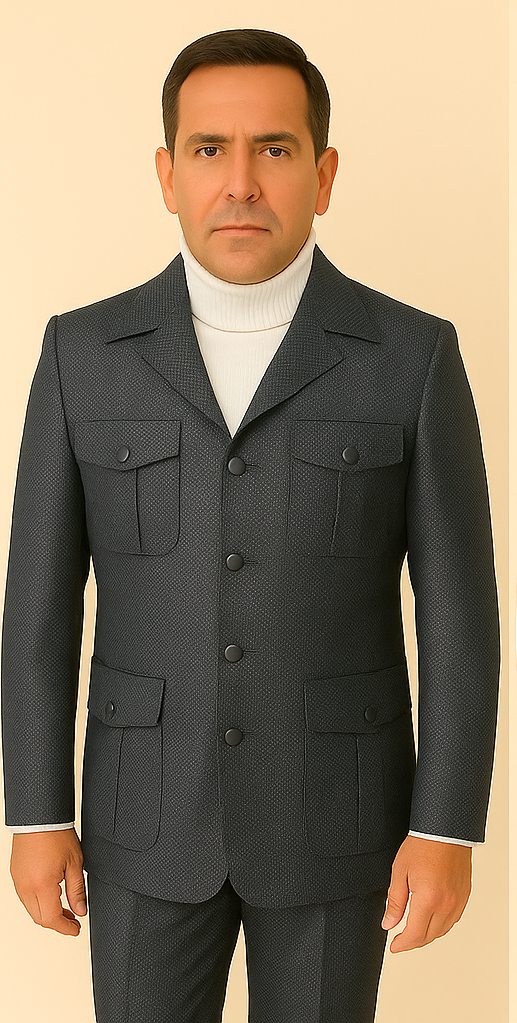 Rossi Man DUKE RM1767 ?? Slim Fit Steel Grey 3-Piece Suit for Men | Elegant Formalwear