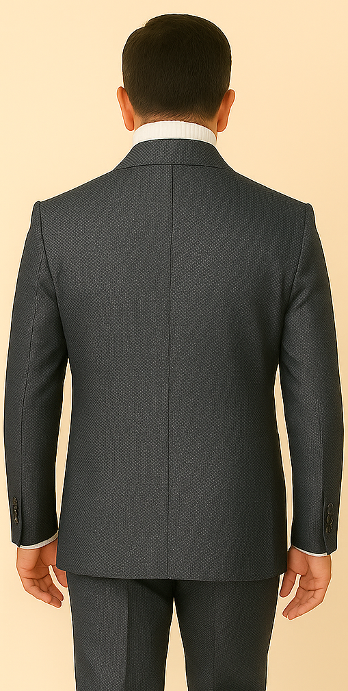 Rossi Man DUKE RM1767 ?? Slim Fit Steel Grey 3-Piece Suit for Men | Elegant Formalwear