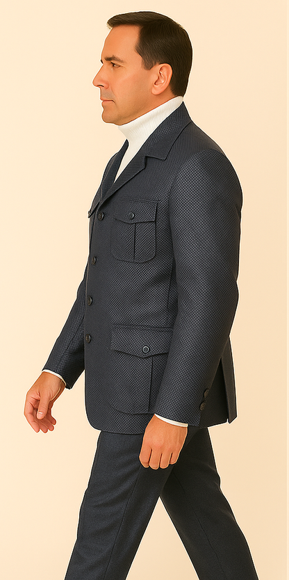 Rossi Man DUKE RM1767 ?? Slim Fit Steel Grey 3-Piece Suit for Men | Elegant Formalwear