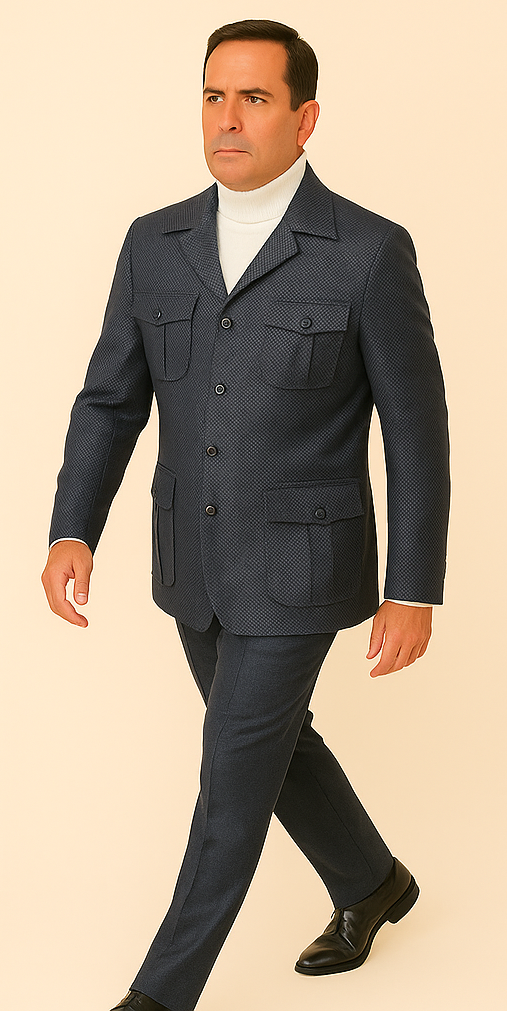 Rossi Man DUKE RM1767 ?? Slim Fit Steel Grey 3-Piece Suit for Men | Elegant Formalwear