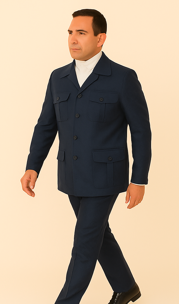 Rossi Man DUKE RM1768 ?? Slim Fit Navy 3-Piece Suit for Men | Stylish Formalwear