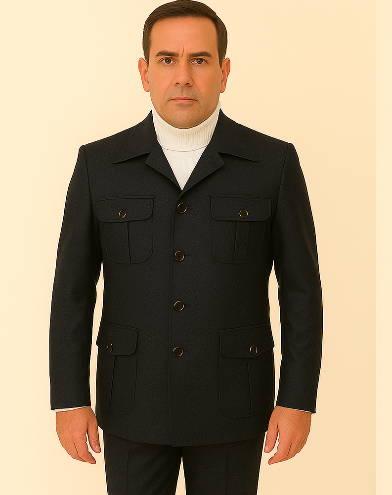 Rossi Man DUKE RM1769 ƒ?? Slim Fit Black 3-Piece Suit for Men | Modern Formalwear