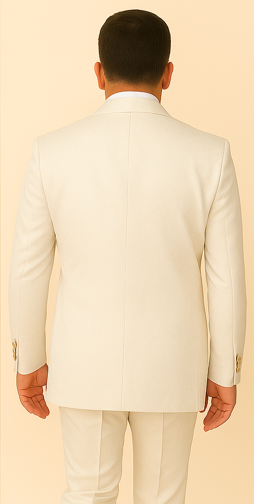 Rossi Man FORD RM1911 ?? Slim Fit White 3-Piece Suit for Men | Elegant Modern Formalwear