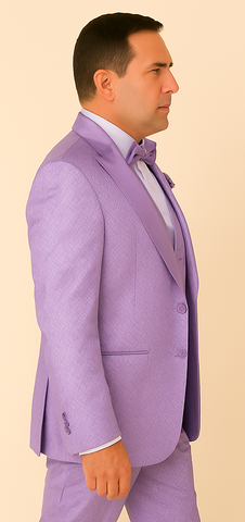Rossi Man FORD RM1914 ƒ?? Men's 3-Piece Slim Fit Suit in Purple | Timeless Modern Formalwear