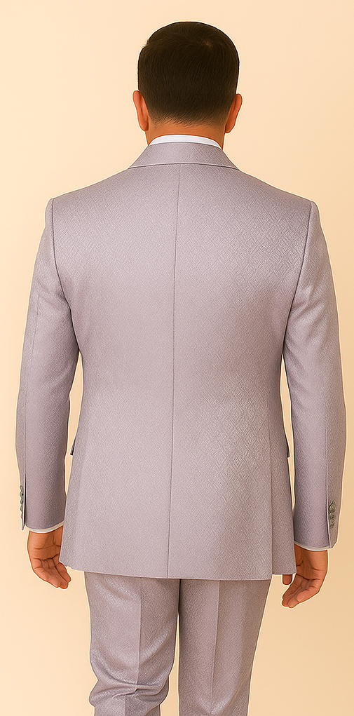 Rossi Man FORD RM1915 ?? Men's Slim Fit 3-Piece Suit in Silver