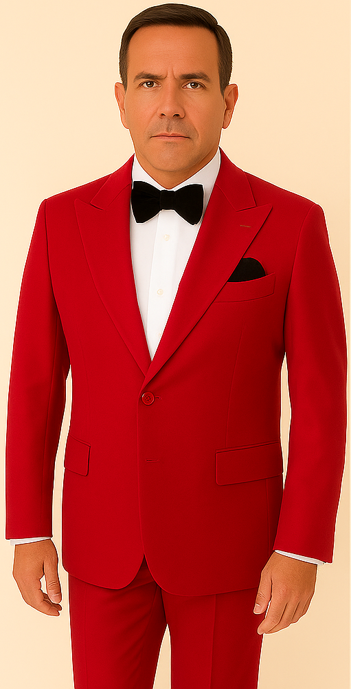 Rossi Man LEO RM1577 ?? Red Slim Fit 3-Piece Suit for Men | Contemporary Elegance for Formal Occasions