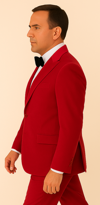 Rossi Man LEO RM1577 ?? Red Slim Fit 3-Piece Suit for Men | Contemporary Elegance for Formal Occasions