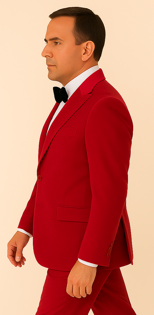 Rossi Man LEO RM1577 ?? Red Slim Fit 3-Piece Suit for Men | Contemporary Elegance for Formal Occasions