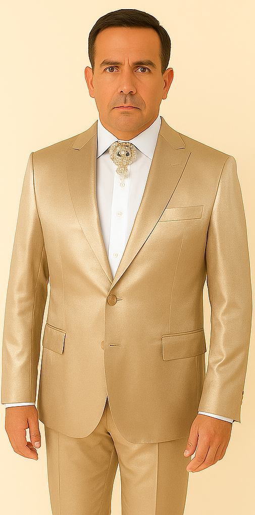 Rossi Man LEO RM1609 ?? Cream 3-Piece Slim Fit Suit for Men | Sophisticated Formalwear for Special Occasions
