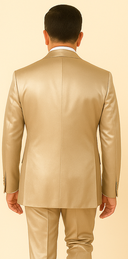 Rossi Man LEO RM1609 ?? Cream 3-Piece Slim Fit Suit for Men | Sophisticated Formalwear for Special Occasions
