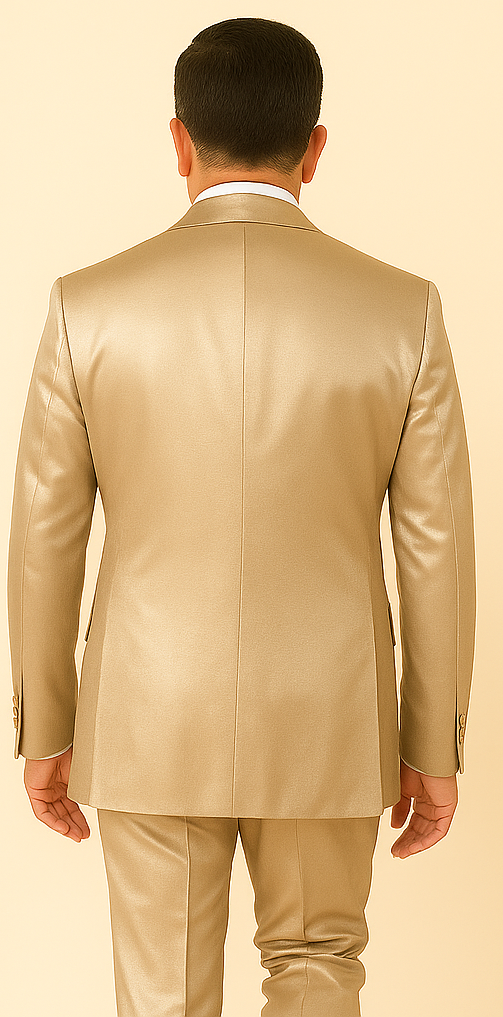 Rossi Man LEO RM1609 ?? Cream 3-Piece Slim Fit Suit for Men | Sophisticated Formalwear for Special Occasions