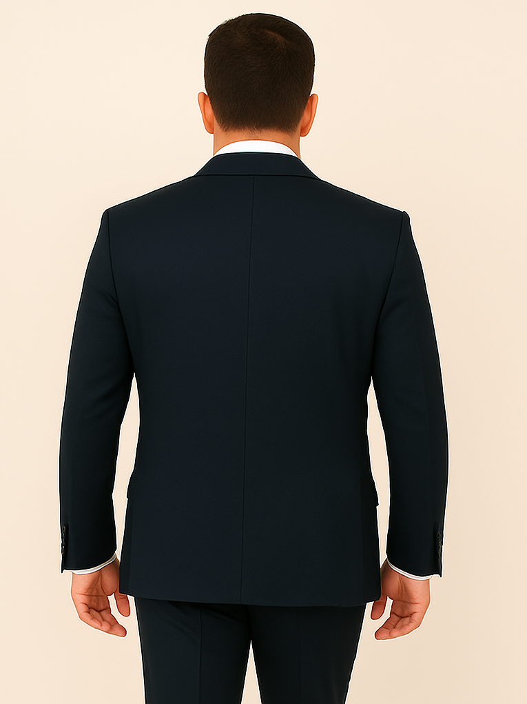 Rossi Man Double-Breasted 2-on-6 Suit ?? Elegant Men's Formalwear with Flat Front Trousers