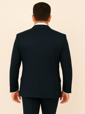 Rossi Man Double-Breasted 2-on-6 Suit ?? Elegant Men's Formalwear with Flat Front Trousers