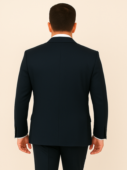 Rossi Man Double-Breasted 2-on-6 Suit ?? Elegant Men's Formalwear with Flat Front Trousers