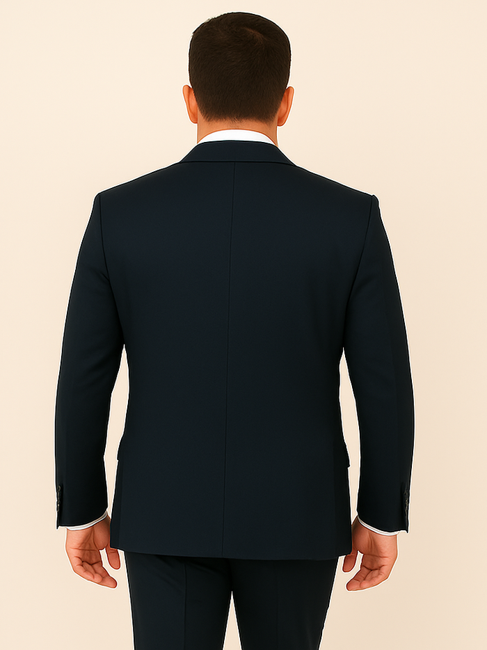 Rossi Man Double-Breasted 2-on-6 Suit ?? Elegant Men's Formalwear with Flat Front Trousers