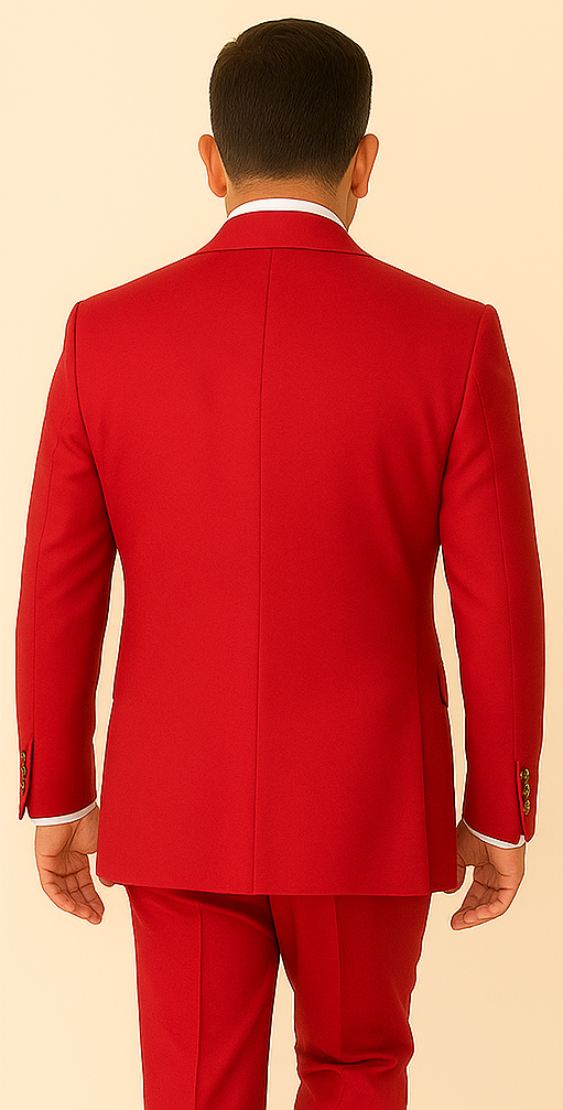 Rossi Man MILANO RM1191 Slim Fit Red 3-Piece Suit for Men | Stylish Modern Formalwear