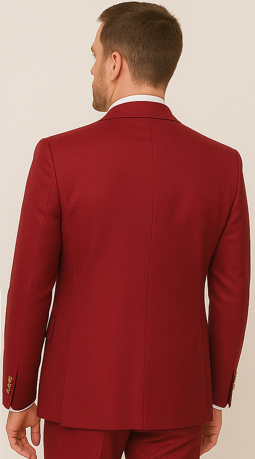 Rossi Man Bond Collection RM1777 ?? Premium Red Slim Fit 3-Piece Suit for Men