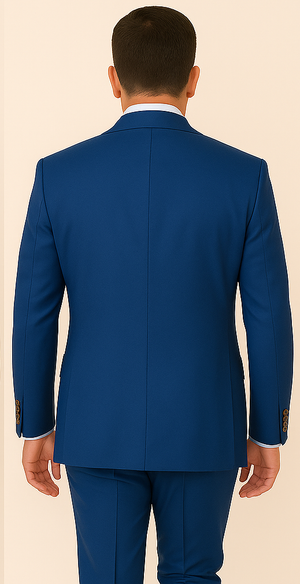 Rossi Man BOND RM1780 Slim Fit 3-Piece Suit ?? Modern Royal Blue Suit for Men