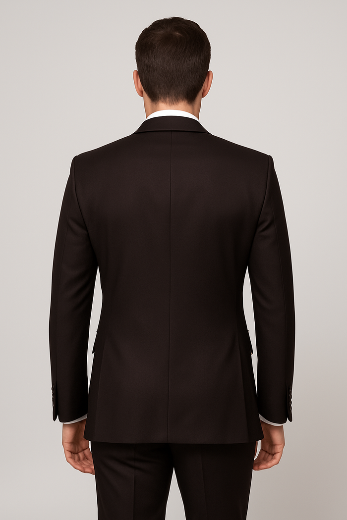 Chocolate Brown Slim Fit Suit ?? Rossi Man Max 3-Piece Formal Set