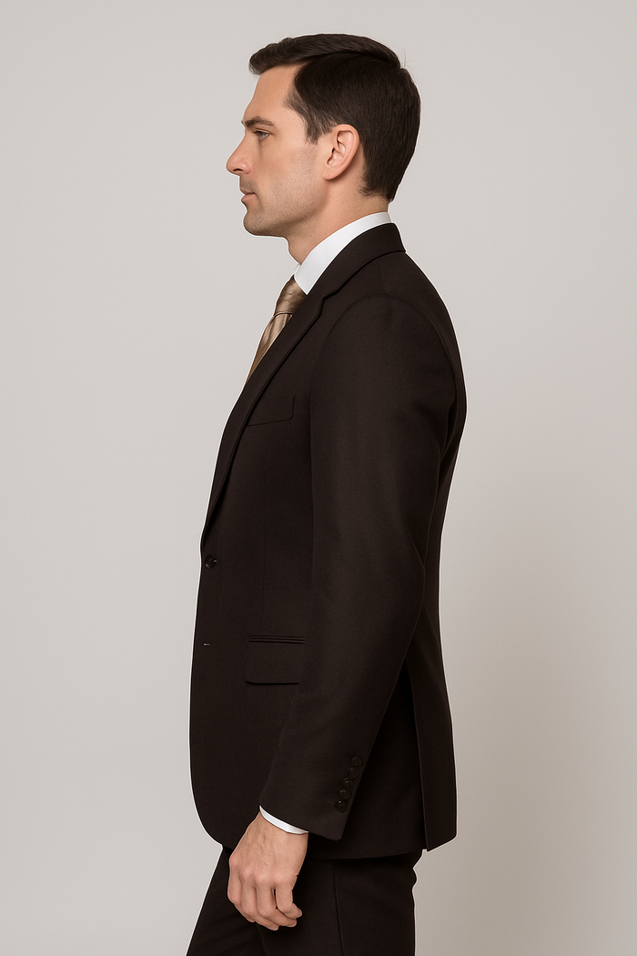 Chocolate Brown Slim Fit Suit ?? Rossi Man Max 3-Piece Formal Set