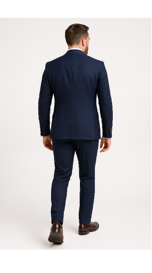 Modern 3-Piece Suit for Men ?? Rossi Man Max Tailored Slim Fit in Solid Navy | RM1393