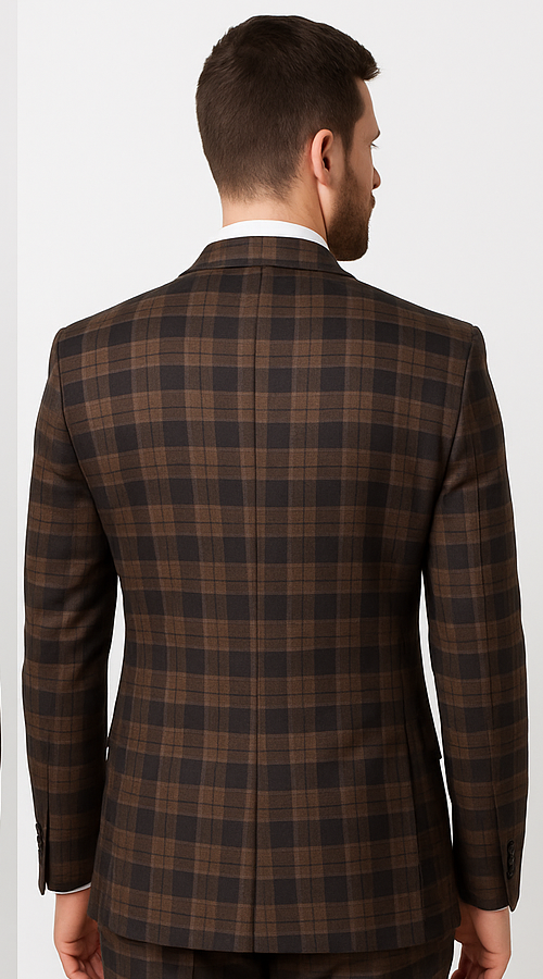 Brown Slim Fit 3-Piece Suit ?? Rossi Man Max Men??s Formalwear | RM1735