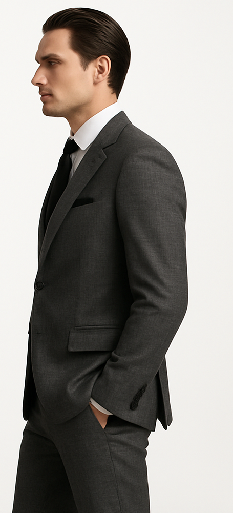Rossi Man MAX RM1784 Slim Fit 3-Piece Suit ?? Stylish Grey Formal Suit for Men
