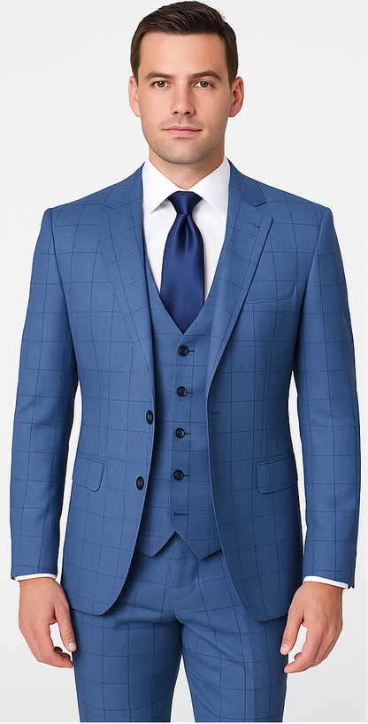 Rossi Man MAX RM1785 Slim Fit 3-Piece Suit ?? Stylish Formalwear for Men