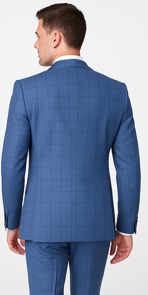 Rossi Man MAX RM1785 Slim Fit 3-Piece Suit Stylish Formalwear for Men